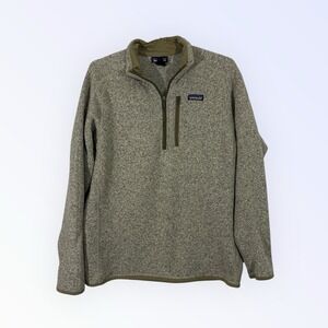Patagonia Better Sweater Mens Large Brown 1/4 Zip Fleece Outdoor Hiking